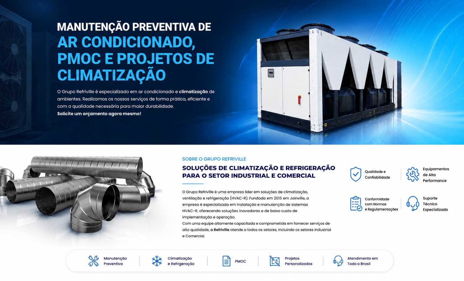 Grupo Refriville - Manutenção de Ar Condicionado, PMOC e Projetos de Climatização
